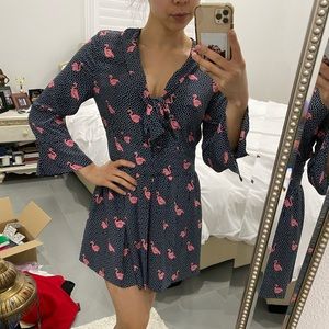 Zara Flamingo scort Dress Small
